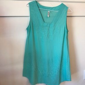 SOLD • monoreno • Teal Tunic Tank Top
